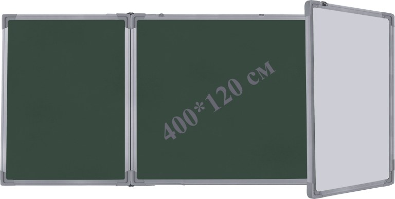 5-поверхнева дошка 400*120 см  для крейди  та маркера (Комбінована) iBoard 4000*1200 мм iB120x400GW-5