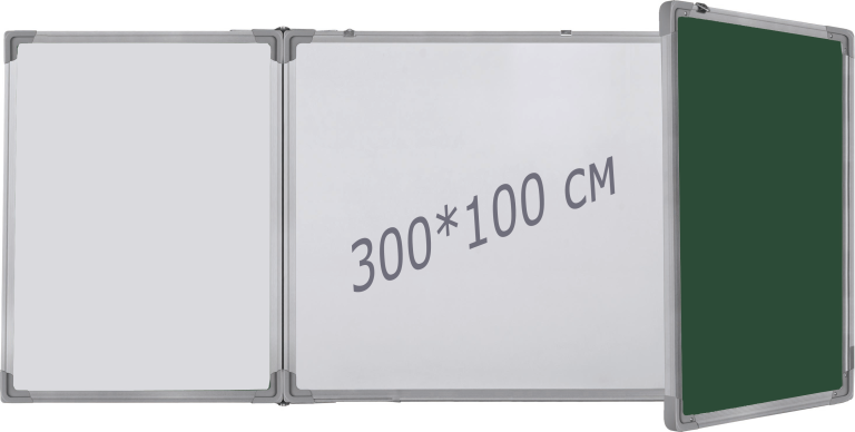 5-поверхнева дошка 300*100 см маркера та для крейди (Комбінована) iBoard iB100x300WWG-5
